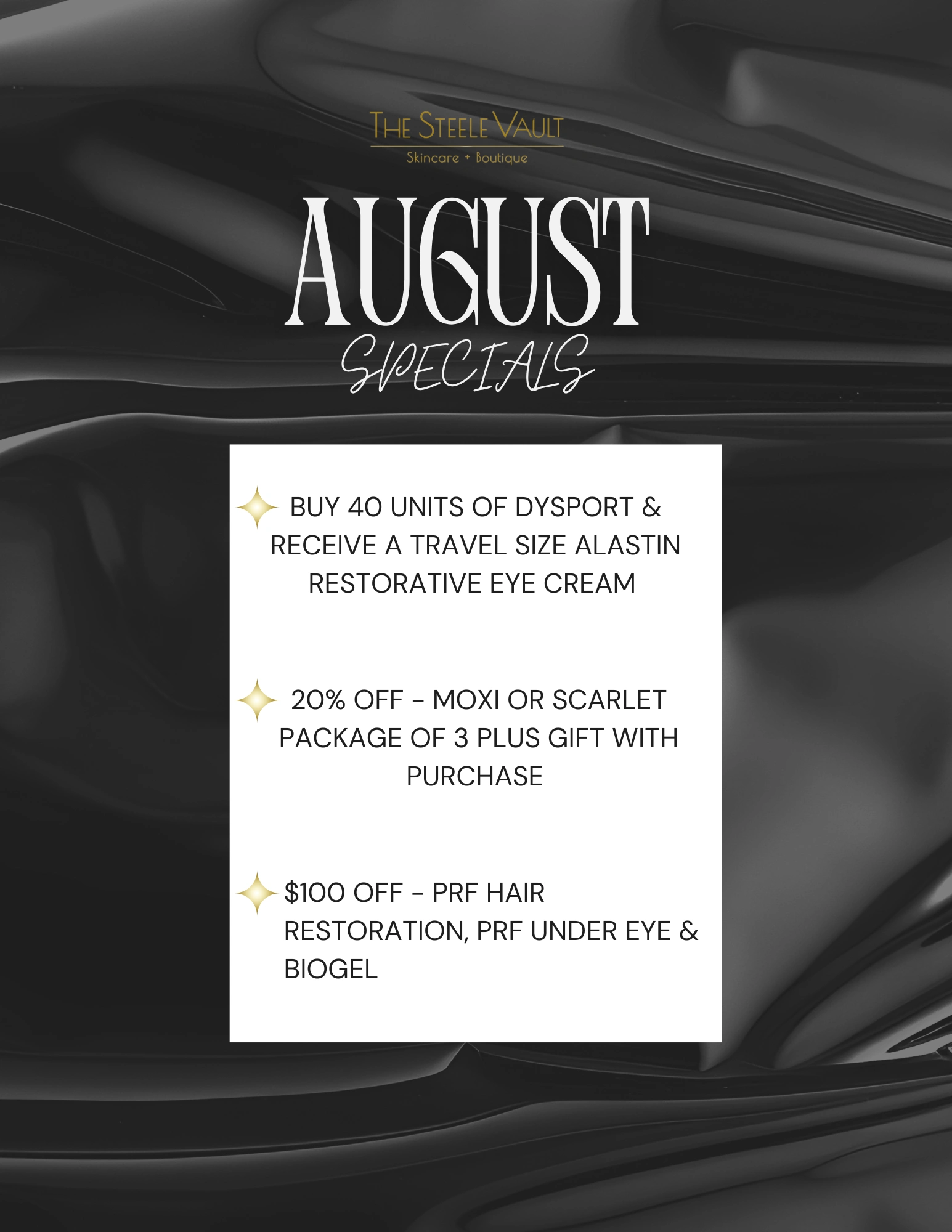 august specials treatments | Sofwave | The Steele Vault | Holladay, Utah