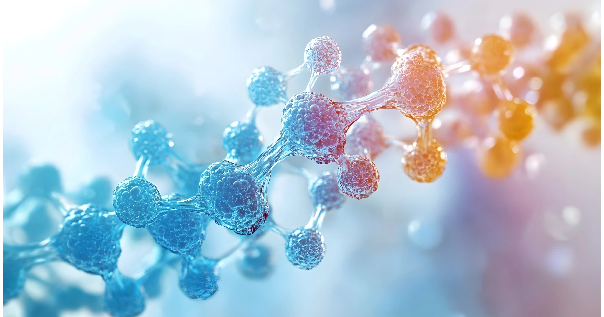 Visual representation of connected peptide structures with Peptide Therapy in Holladay, UT